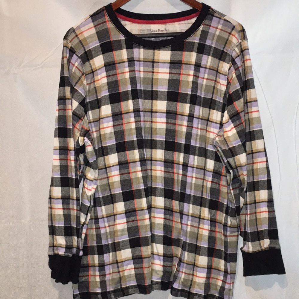 Vera Bradley Cotton Plaid Lounge ware Top | 2X